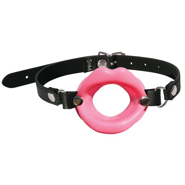 Sex & Mischief Silicone Lips Mouth Gag - Pink - Pink Mouth Restraint — image 2 of 6