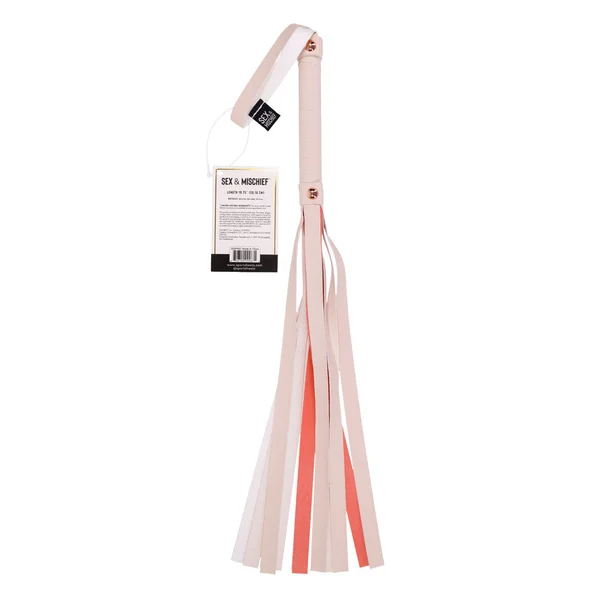 Sex & Mischief Peaches n CreaMe Stripe Flogger - Peach 80 cm Flogger Whip — image 9 of 9