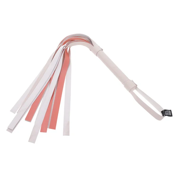 Sex & Mischief Peaches n CreaMe Stripe Flogger - Peach 80 cm Flogger Whip — image 2 of 9