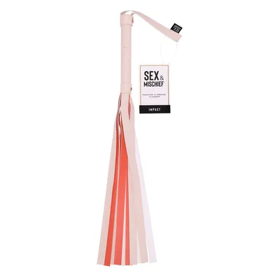 sex mischief peaches n creame stripe flogger peach 80 cm flogger whip