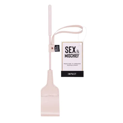sex mischief peaches n creame riding crop peach 30 cm crop whip
