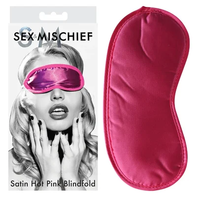 sex mischief satin blindfold hot pink hot pink blindfold