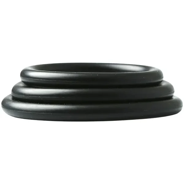 Sex & Mischief Nitrile Cock Ring 3 Pack - Black Cock Rings - Set of 3 Sizes — image 5 of 6