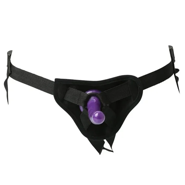 Sex & Mischief Strap-On & Silicone Dildo Kit - Black/Purple Adjustable Strap-On — image 6 of 7