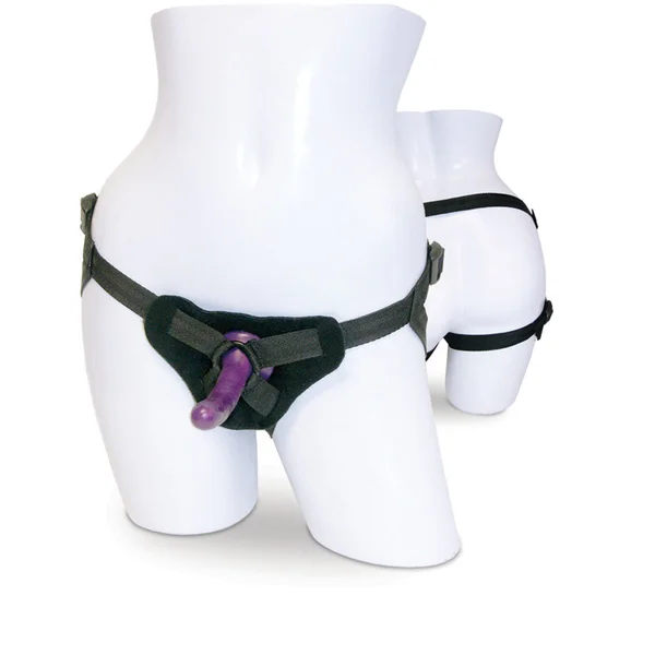 Sex & Mischief Strap-On & Silicone Dildo Kit - Black/Purple Adjustable Strap-On — image 3 of 7