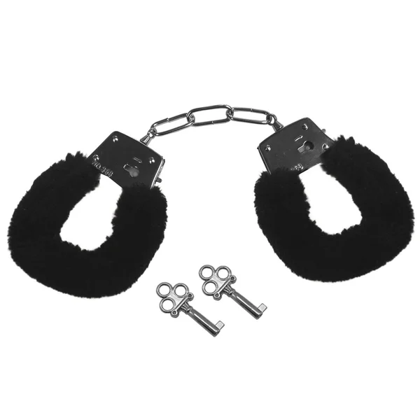 Sex & Mischief Furry Handcuffs - Black - Black Restraints — image 3 of 7