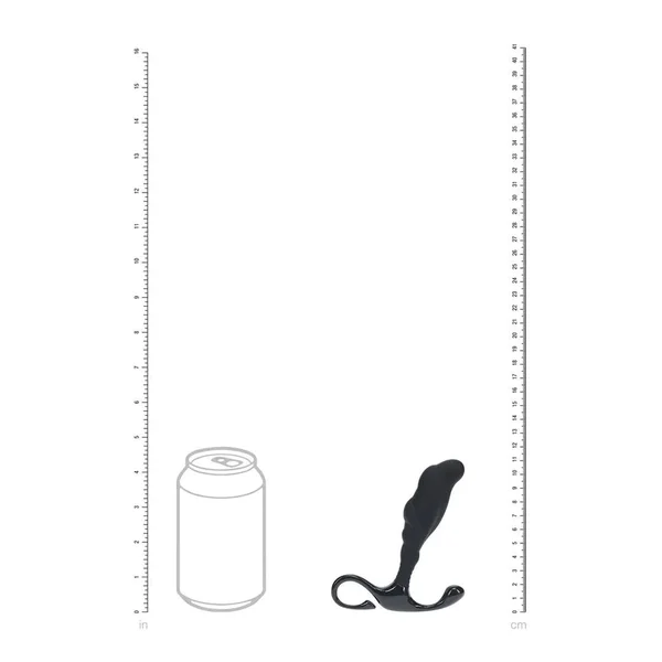 LEVELZ Rippled with Hard Loop Prostate Massager - Medium - Black Medium Prostate Massager — image 6 of 9
