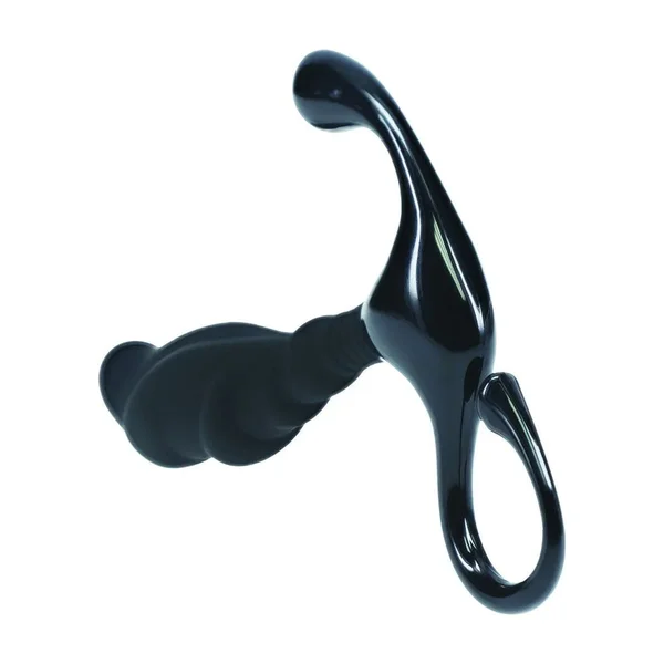 LEVELZ Rippled with Hard Loop Prostate Massager - Medium - Black Medium Prostate Massager — image 5 of 9