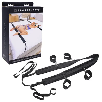 sportsheets no matter where bondage restraint system bed restraints