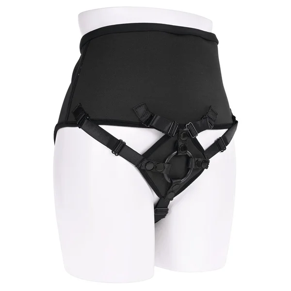 SPORTSHEETS High Waisted Corset Strap On - Black Adjustable Strap-On Harness (No Probe Included) — image 7 of 9