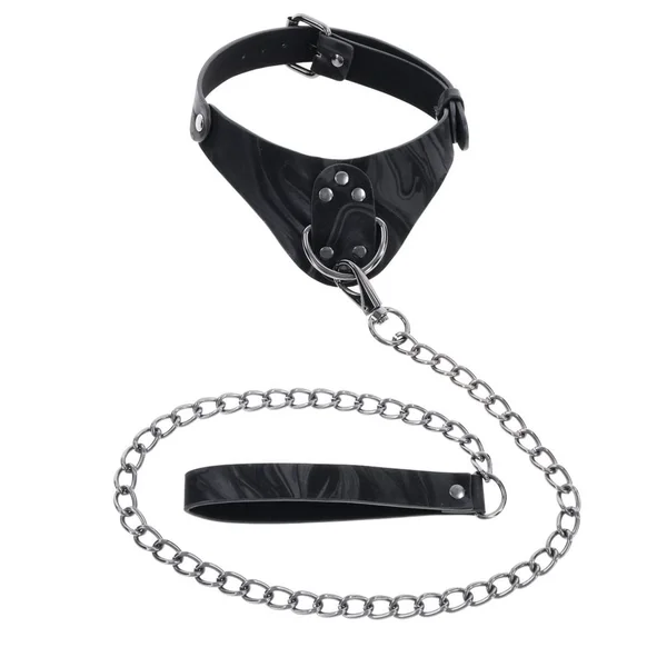 SPORTSHEETS Velvet Noir Collar & Leash - Black Restraint & Leash — image 5 of 9