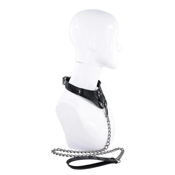 SPORTSHEETS Velvet Noir Collar & Leash - Black Restraint & Leash — image 4 of 9