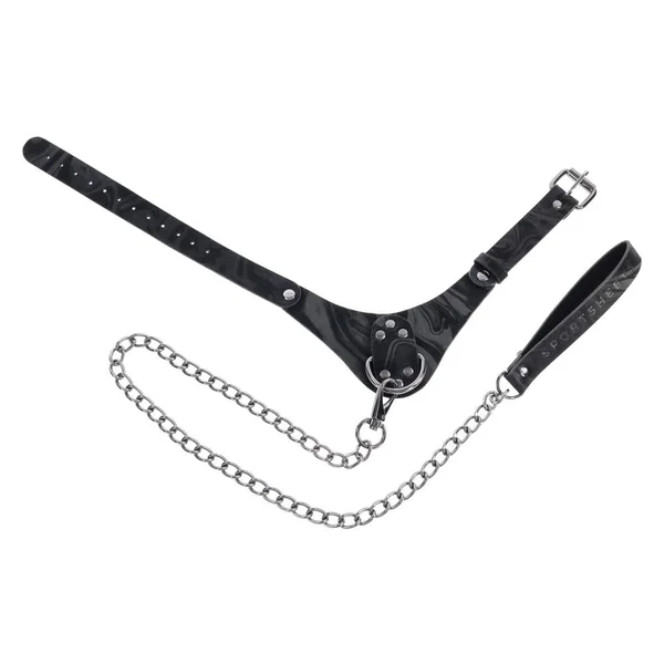 SPORTSHEETS Velvet Noir Collar & Leash - Black Restraint & Leash — image 7 of 9