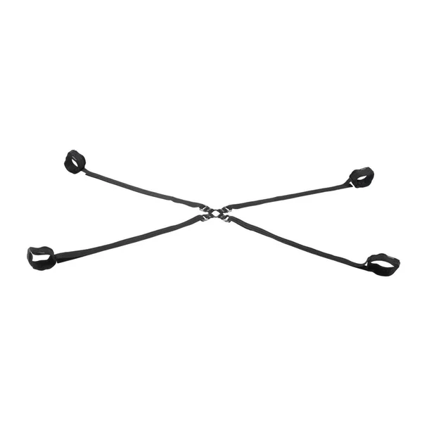 SPORTSHEETS Velvet Noir Adjustable Hog Tie & Cuff Set - Black Restraints — image 5 of 9
