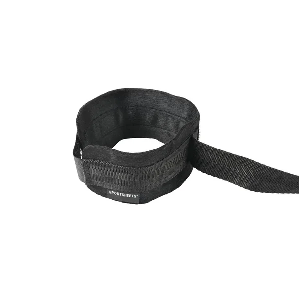 SPORTSHEETS Velvet Noir Adjustable Hog Tie & Cuff Set - Black Restraints — image 7 of 9