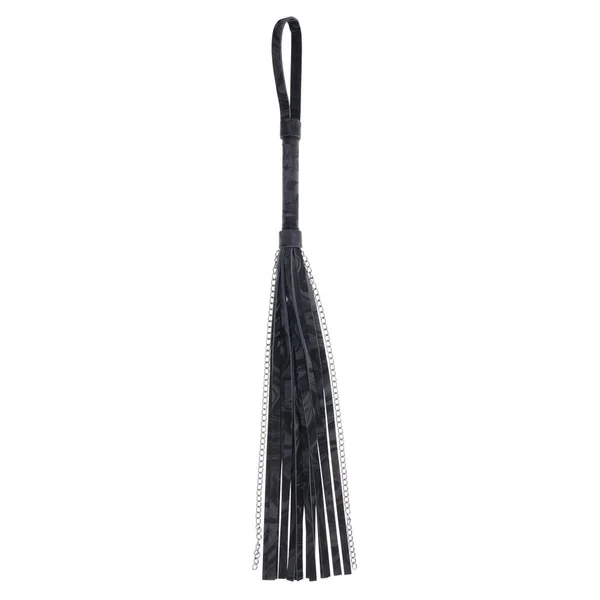 SPORTSHEETS Velvet Noir Chain Flogger - Black 43 cm Flogger Whip — image 4 of 9