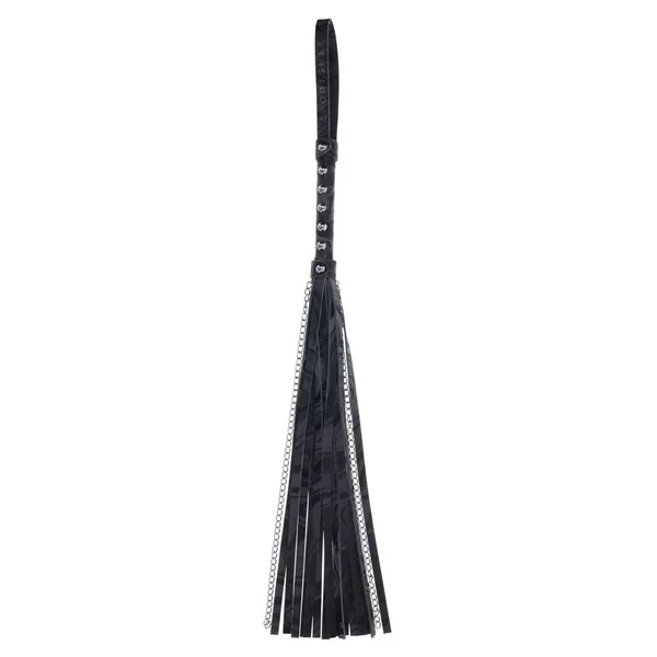 SPORTSHEETS Velvet Noir Chain Flogger - Black 43 cm Flogger Whip — image 2 of 9