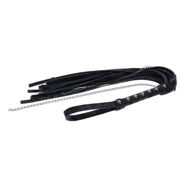SPORTSHEETS Velvet Noir Chain Flogger - Black 43 cm Flogger Whip — image 6 of 9