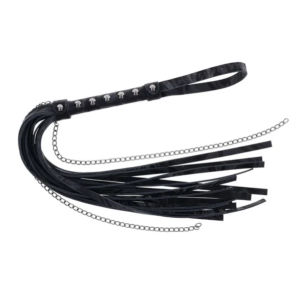 SPORTSHEETS Velvet Noir Chain Flogger - Black 43 cm Flogger Whip — image 5 of 9