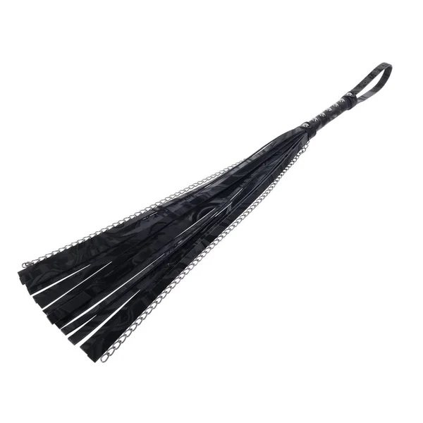 SPORTSHEETS Velvet Noir Chain Flogger - Black 43 cm Flogger Whip — image 8 of 9