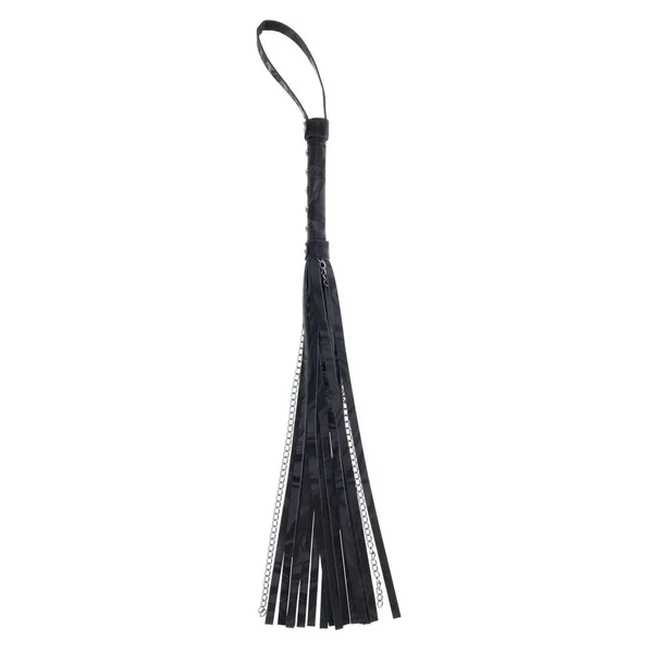 SPORTSHEETS Velvet Noir Chain Flogger - Black 43 cm Flogger Whip — image 3 of 9