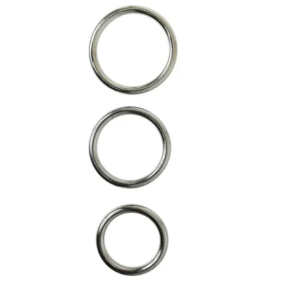 sportsheets seamless metal o ring 3 pack metal rings set of 3 sizes