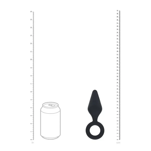 LEVELZ Silicone Anal Plug with Loop - Large - Black Large Butt Plug — image 5 of 8