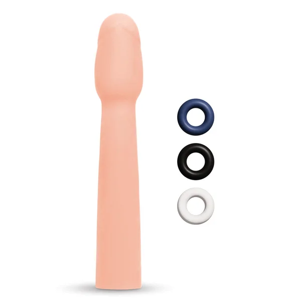Size Up Realistic 2 Inch Penis Extender - Flesh 5 cm (2'') Penis Extension Sleeve — image 3 of 6