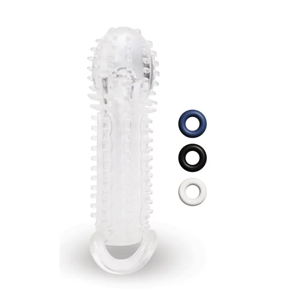 Size Up 1.5 Inch See-Thru Stretch Penis Extender - Clear 3.8 cm (1.5'') Penis Extension Sleeve — image 4 of 7