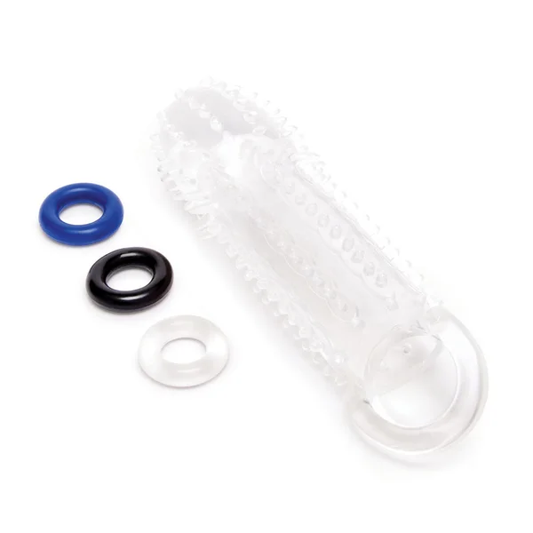 Size Up 1.5 Inch See-Thru Stretch Penis Extender - Clear 3.8 cm (1.5'') Penis Extension Sleeve — image 5 of 7
