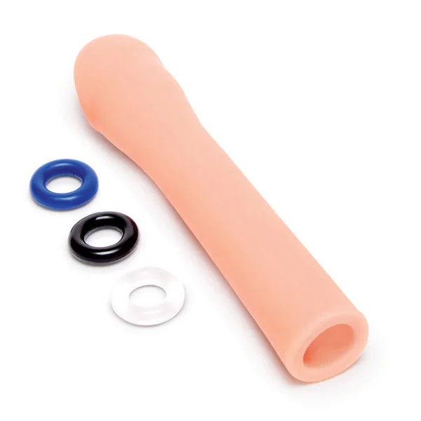 Size Up Realistic 3'' Penis Extender - Flesh 7.6 cm (3'') Penis Extension Sleeve — image 4 of 6
