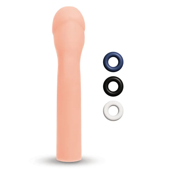 Size Up Realistic 3'' Penis Extender - Flesh 7.6 cm (3'') Penis Extension Sleeve — image 3 of 6