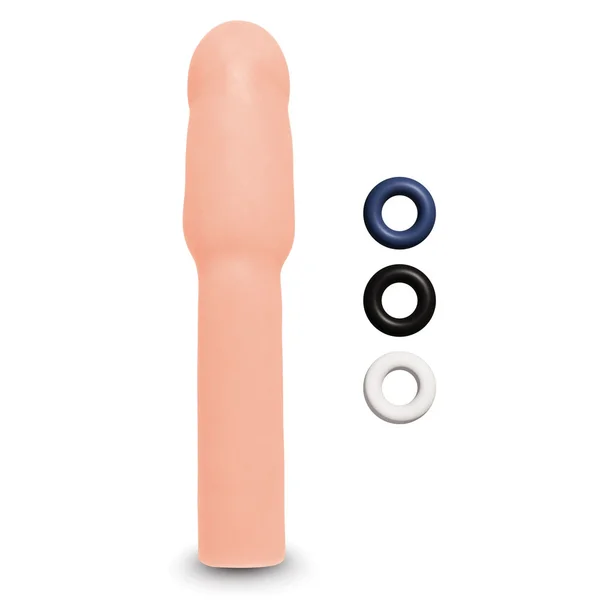Size Up Realistic 4 Inch Penis Extender - Flesh 10.1 cm (4'') Penis Extension Sleeve — image 3 of 6