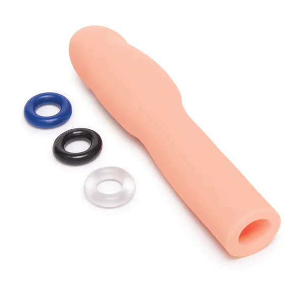 Size Up Realistic 4 Inch Penis Extender - Flesh 10.1 cm (4'') Penis Extension Sleeve — image 4 of 6