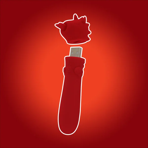 Unihorn - USB Bullet - Blaze Diablo - Red USB Rechargeable Vibrating Bullet — image 3 of 6