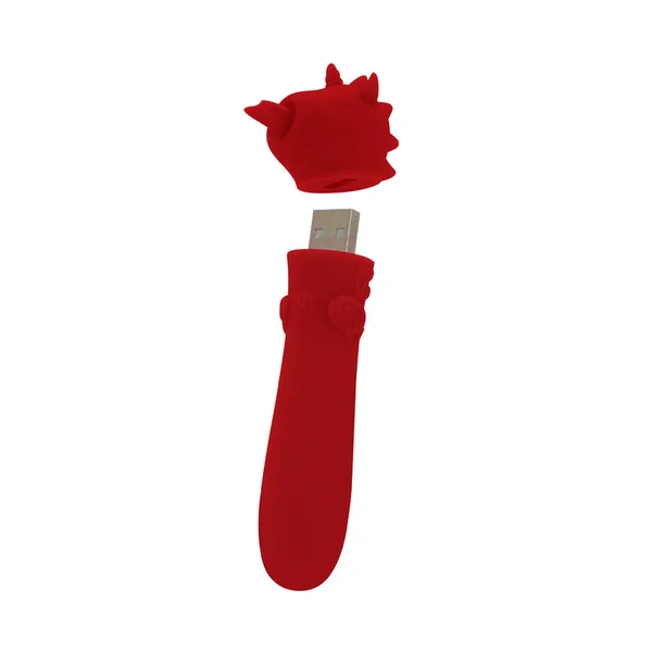 Unihorn - USB Bullet - Blaze Diablo - Red USB Rechargeable Vibrating Bullet — image 5 of 6