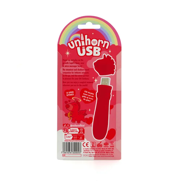 Unihorn - USB Bullet - Cupid's Beau - Red USB Rechargeable Vibrating Bullet — image 6 of 6