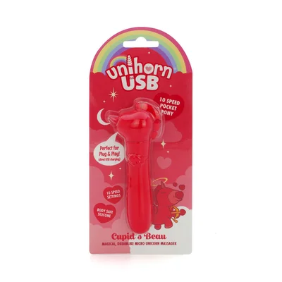 unihorn usb bullet cupids beau red usb rechargeable vibrating bullet