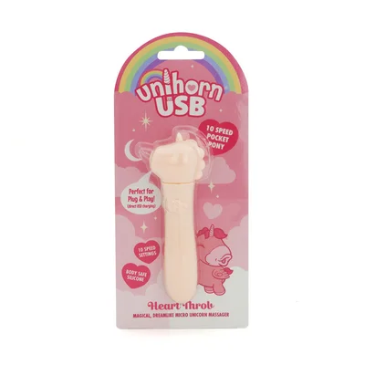 unihorn usb bullet heart throb coral usb rechargeable vibrating bullet