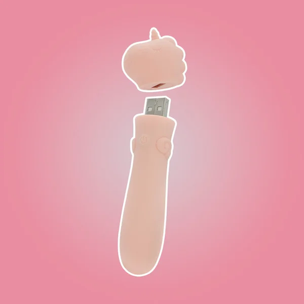 Unihorn - USB Bullet - Heart Throb - Coral USB Rechargeable Vibrating Bullet — image 3 of 6