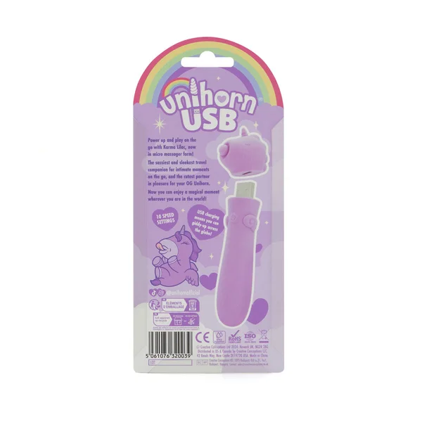 Unihorn - USB Bullet - Karma Lilac - Lilac USB Rechargeable Vibrating Bullet — image 6 of 6