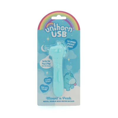 unihorn usb bullet mountn peak teal usb rechargeable vibrating bullet