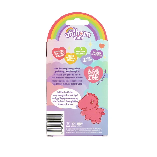 Unihorn Mini - Peachy Pony - Peach USB Rechargeable Stimulator — image 8 of 8