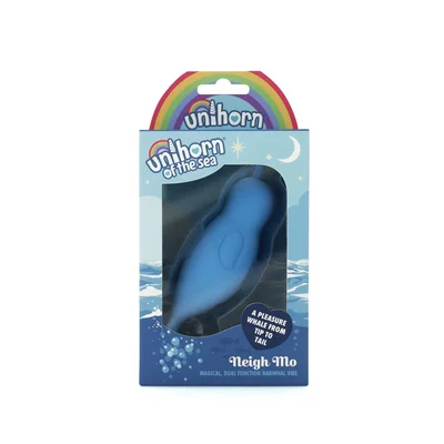 unihorn of the sea neigh mo the narwhal blue usb rechargeable dual motor stimulator