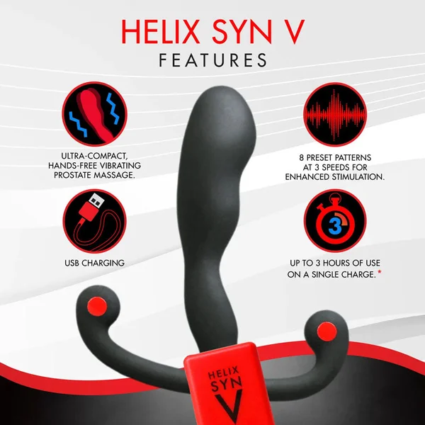Aneros Helix Syn V - Black USB Rechargeable Vibrating Prostate Massager — image 2 of 3