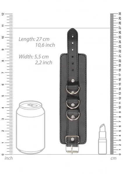 Ouch Black & White Bonded Leather Wrist or Ankle Cuffs — image 6 of 6
