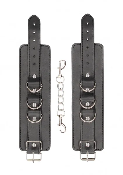 Ouch Black & White Bonded Leather Wrist or Ankle Cuffs — image 2 of 6