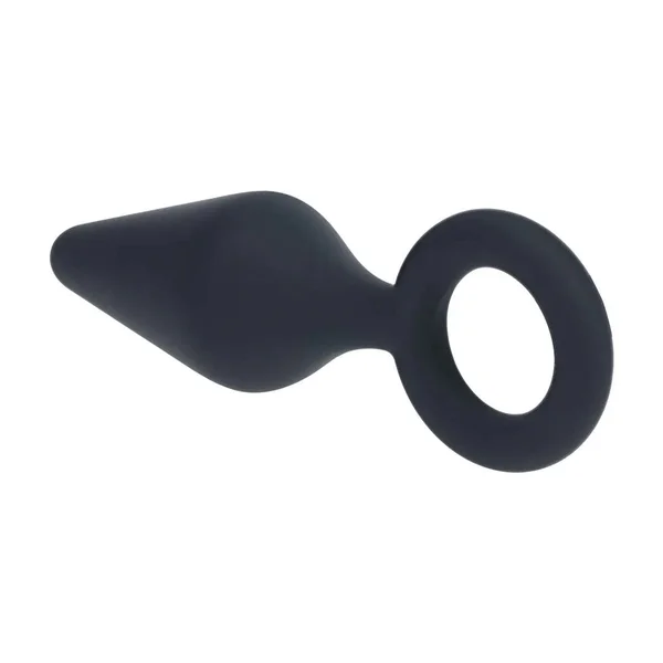 LEVELZ Silicone Anal Plug with Loop - Small - Black - Black Small Butt Plug — image 4 of 8