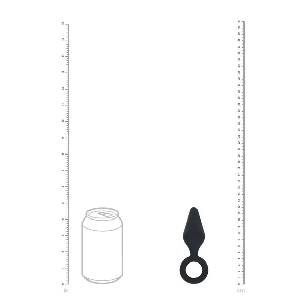 LEVELZ Silicone Anal Plug with Loop - Small - Black - Black Small Butt Plug — image 5 of 8