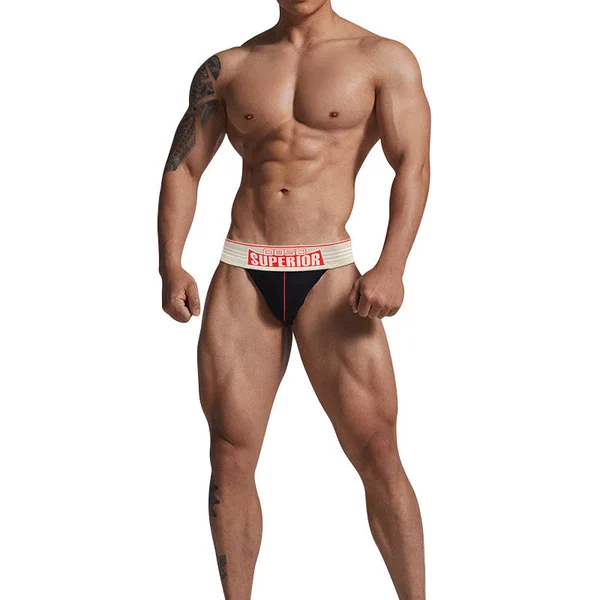 Club Jox Superior Black with Red Stripe Jock Strap — image 7 of 12